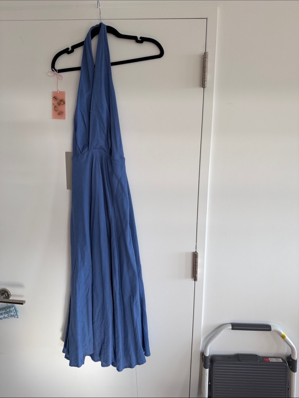Astr Blue Halter Midi Dress